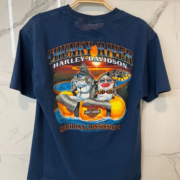 Harley-Davidson, Size: M, Blue, T-Shirt, - Picture 2 of 5